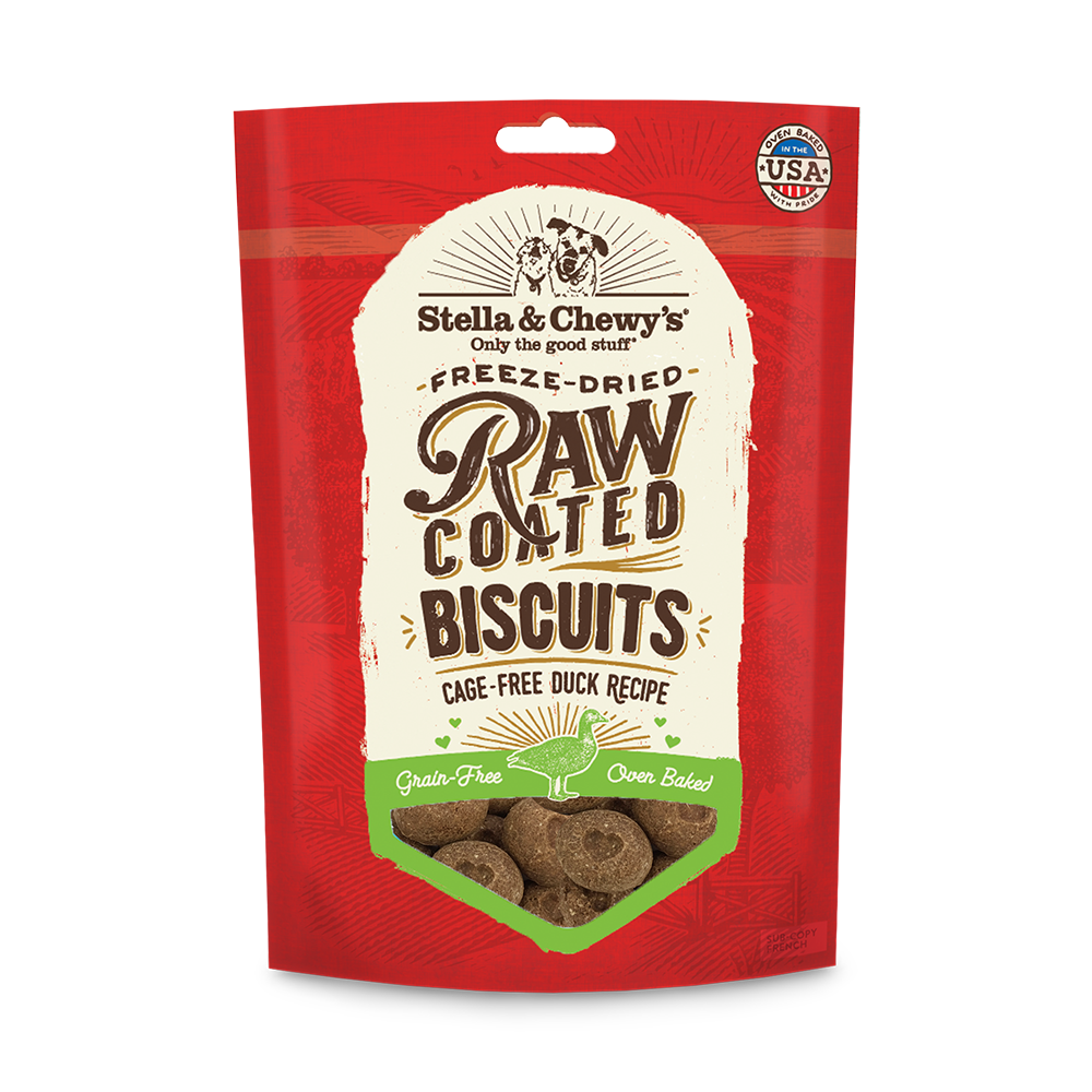 Stella & Chewy's Dog Raw Coated Biscuits - Cage-Free Duck 255g