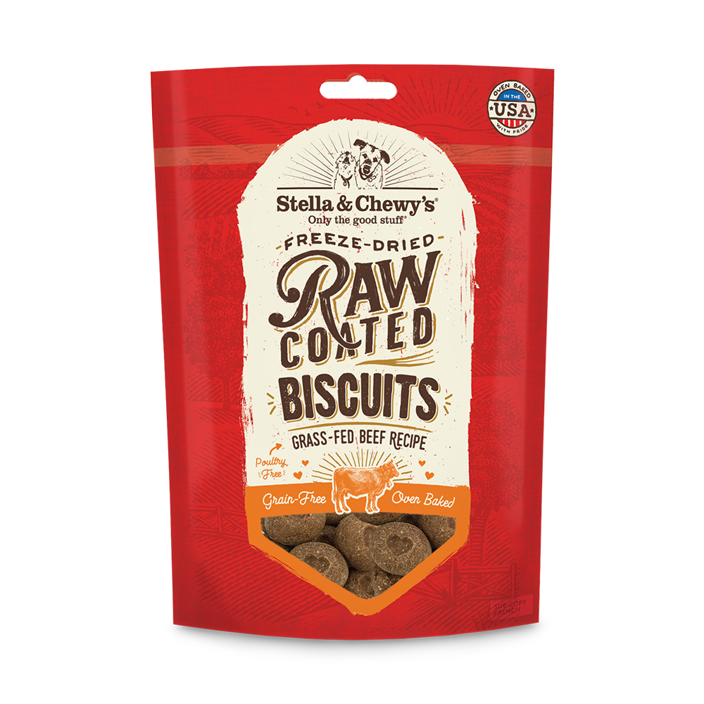Stella & Chewy's Dog Raw Coated Biscuits - Grass-Fed Beef 255g