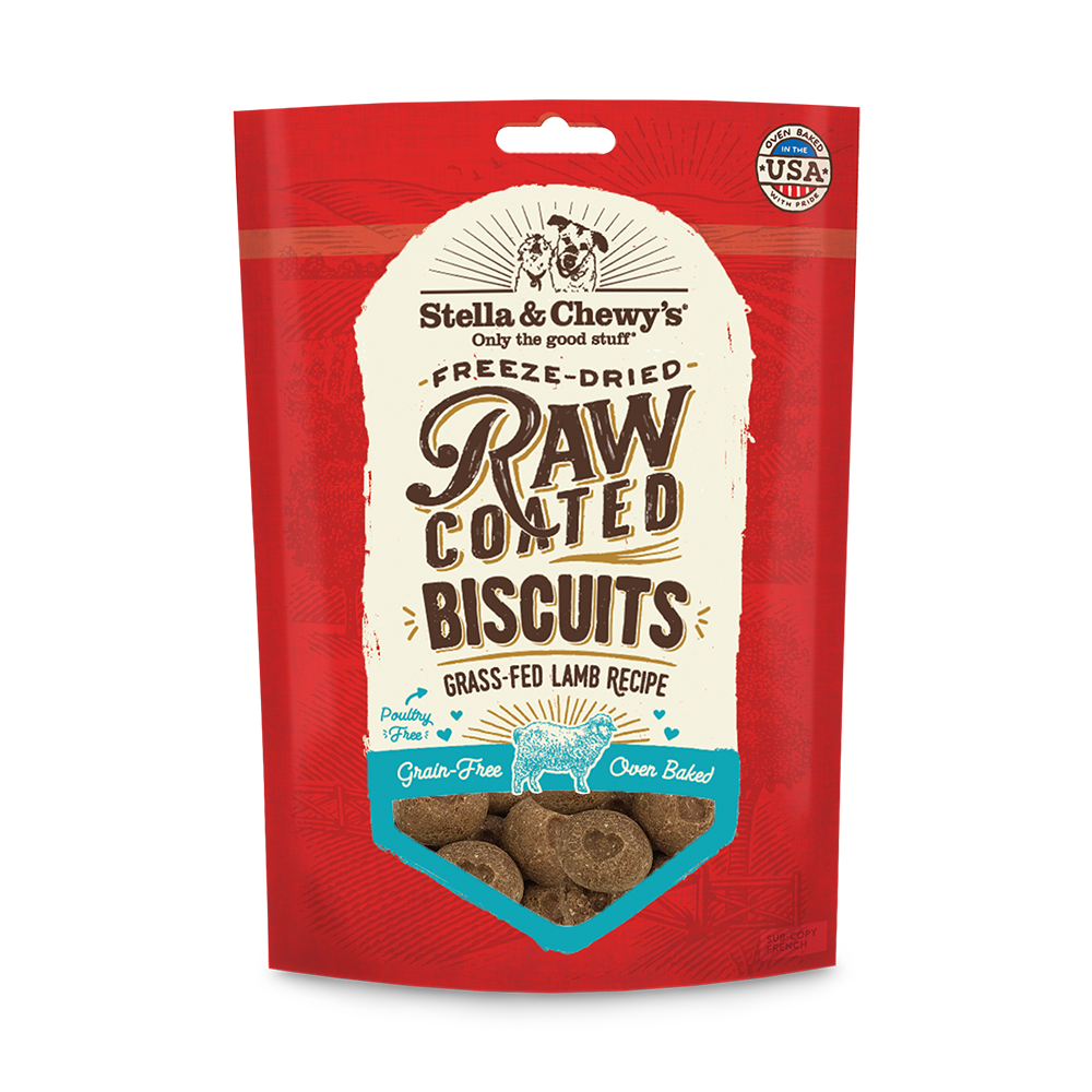 Stella & Chewy's Dog Raw Coated Biscuits - Grass-Fed Lamb 255g