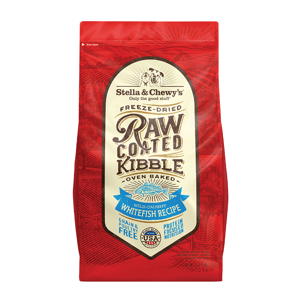 Stella & Chewy's Dog Raw Coated Kibble - Adult Whitefish 3.5lb