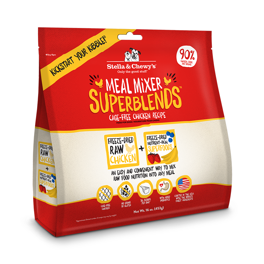 Stella & Chewy's Dog Superblends Freeze-Dried Meal Mixer - Cage-Free Chicken Recipe 16oz