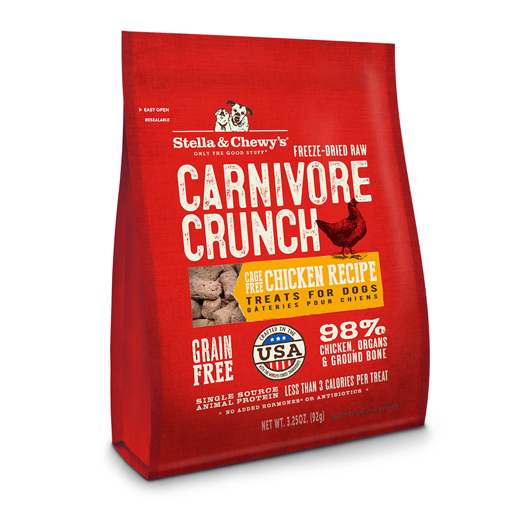 Stella & Chewy's Dog Treat - Carnivore Crunch Chicken Recipe 3.25oz