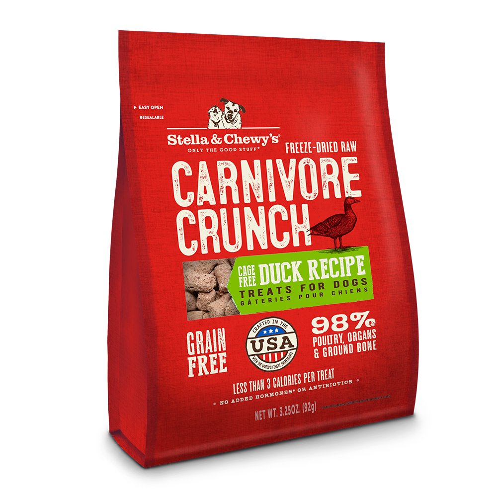 Stella & Chewy's Dog Treat - Carnivore Crunch Duck Recipe 3.25oz