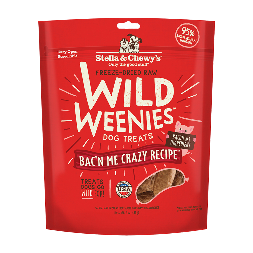 Stella & Chewy's Dog Treat - Wild Weenies Bac'n Me Crazy Recipe 3.25oz