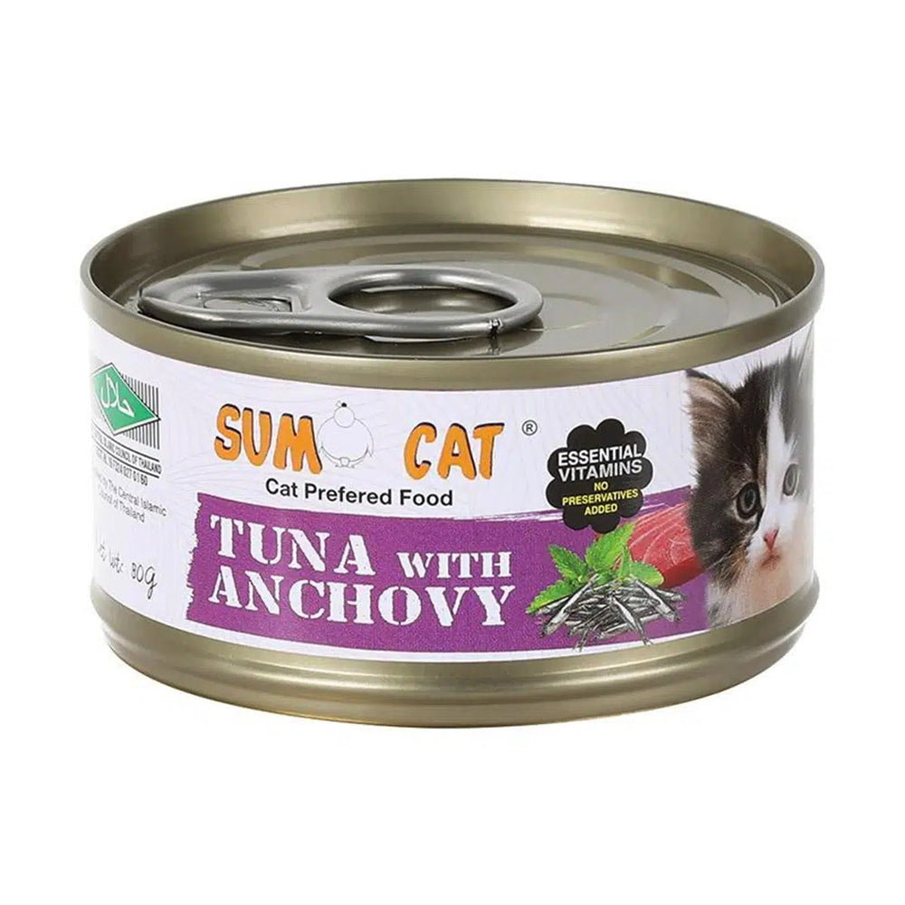 Sumo Cat Tuna with Anchovy Canned Food 80g