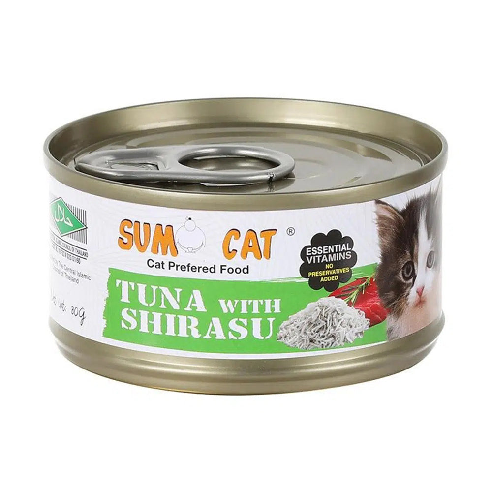 Sumo Cat Tuna with Shirasu Canned Food 80g