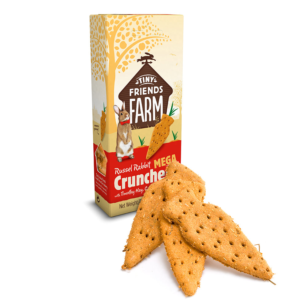 Supreme Tiny Friends Farm Russel Rabbit Mega Crunchers with Timothy Hay, Carrots & Dandelion 75g