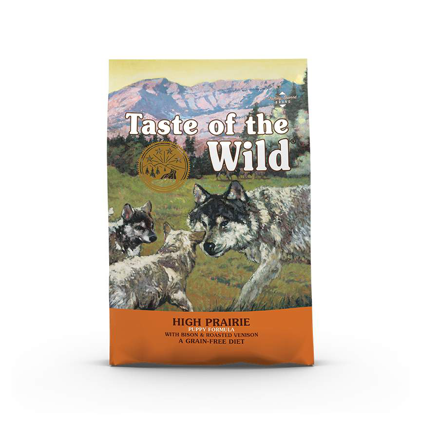 Taste of the Wild High Prairie with Bison & Roasted Venison Grain-Free Puppy Dry Dog Food 2kg