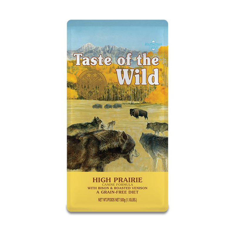 Taste of the Wild High Prairie with Bison & Roasted Venison Grain-Free Adult Dry Dog Food 500g