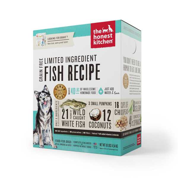 The Honest Kitchen Dog Dehydrated Limited Ingredients Fish Recipe (Brave) 10lb