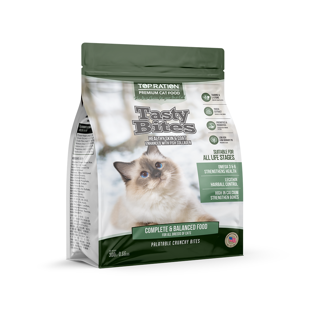 Top Ration Cat Tasty Bites All Life Stages 300g