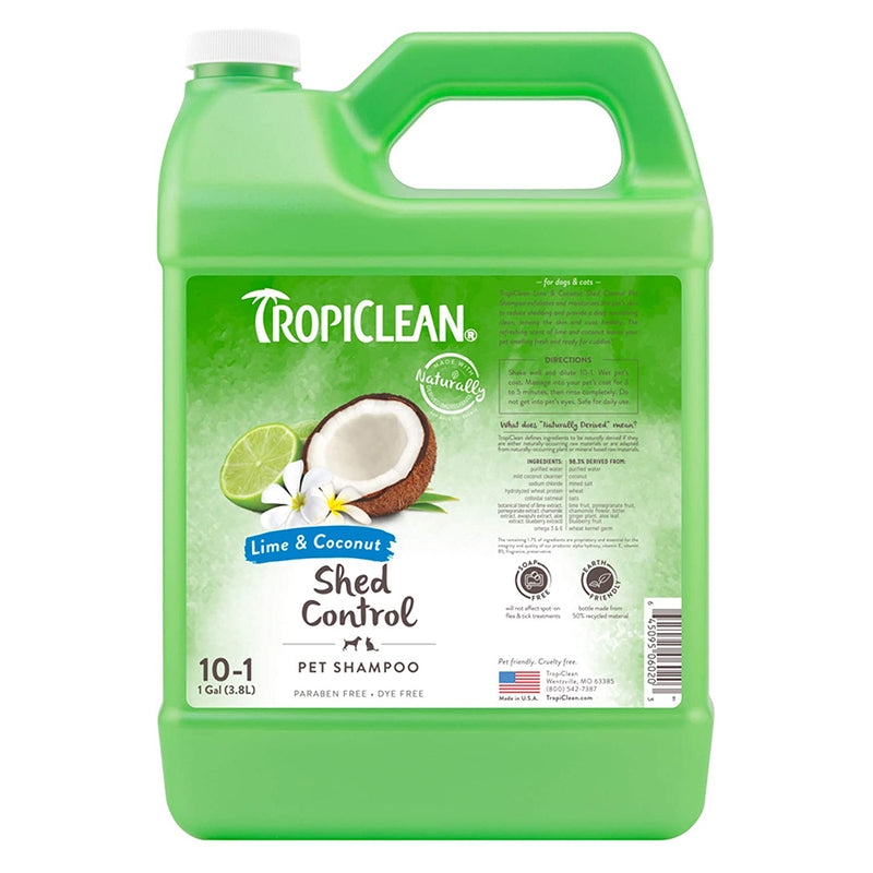 Tropiclean Shed Control Lime & Coconut Pet Shampoo 1G