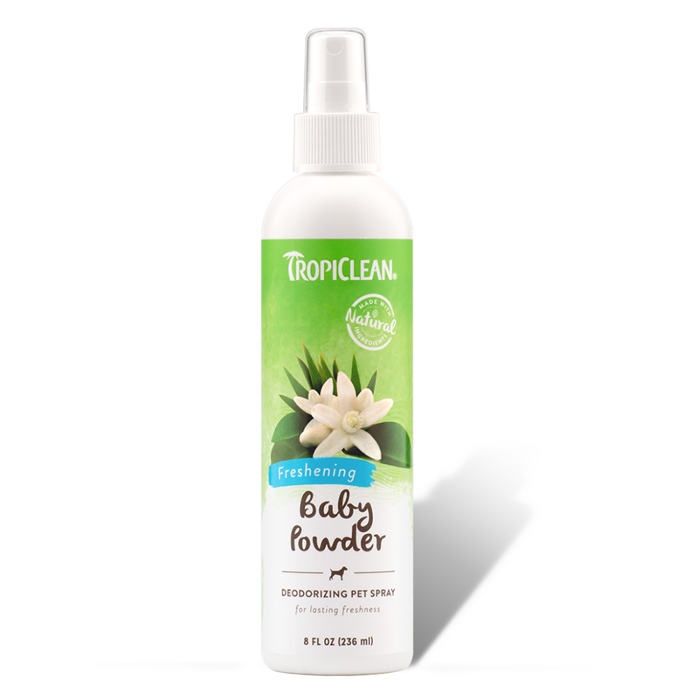 Tropiclean Deodorizing Pet Spray Baby Powder 8oz