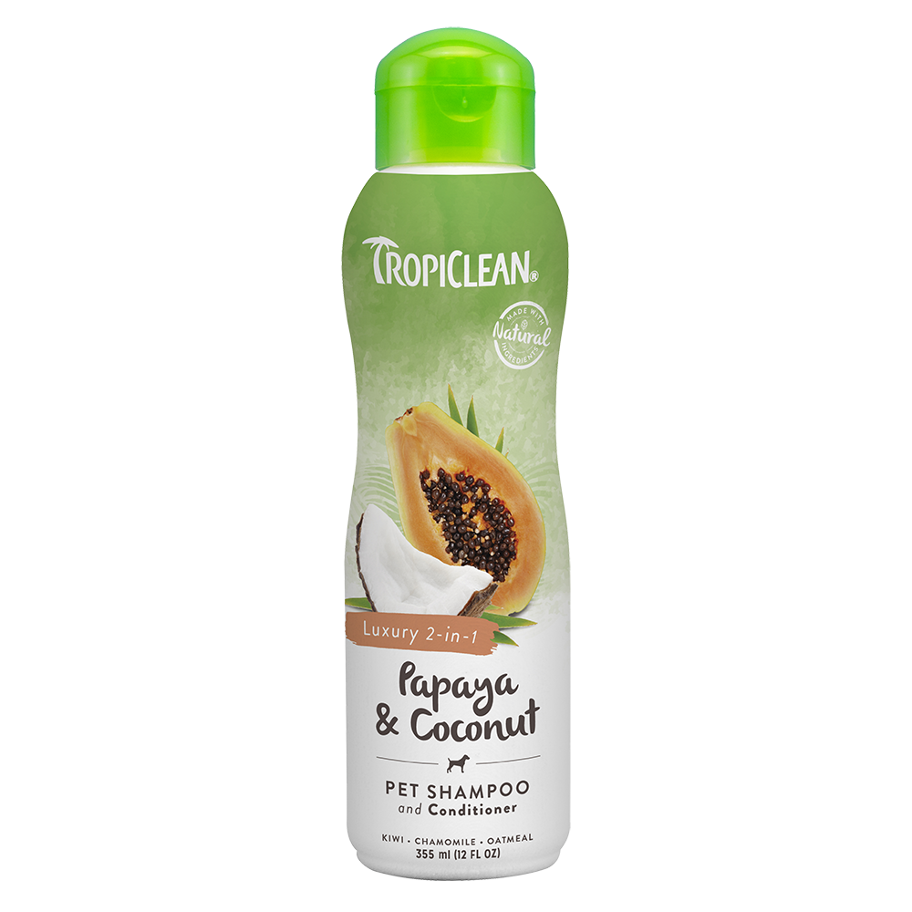 Tropiclean Luxury 2-in-1 Papaya & Coconut Shampoo & Conditioner 12oz