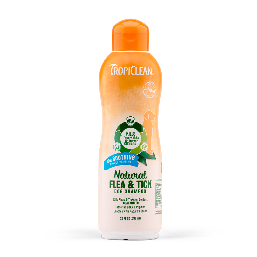 Tropiclean Natural Flea & Tick Shampoo - Plus Soothing for Dogs 20oz