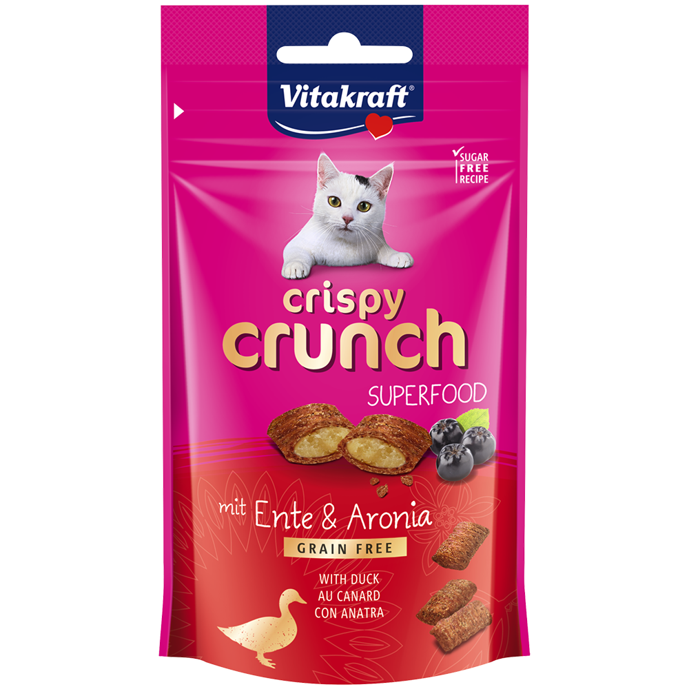 Vitakraft Cat Crispy Crunch with Duck & Aronia 60g