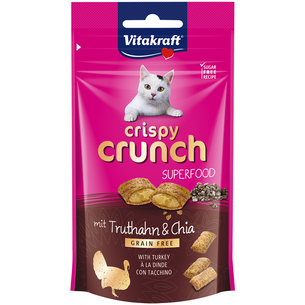 Vitakraft Cat Crispy Crunch with Turkey & Chia 60g