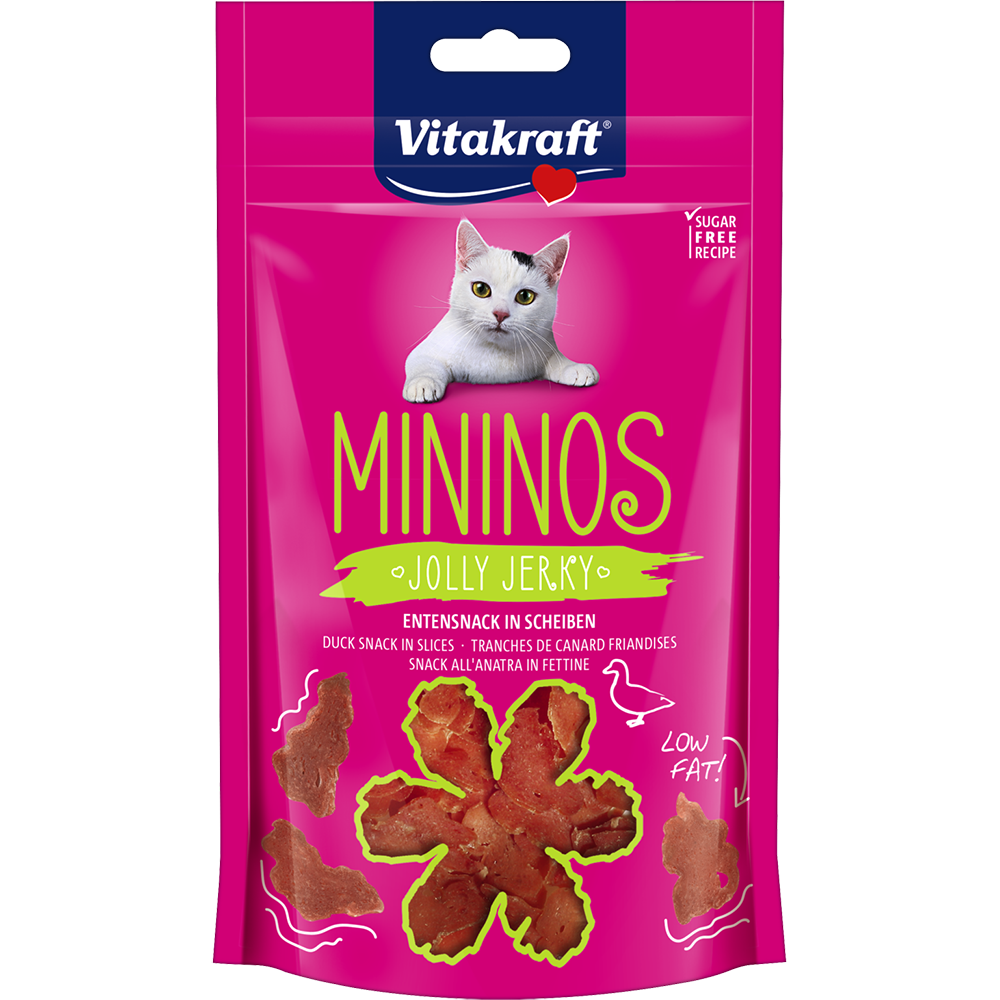 Vitakraft Cat Mininos Jolly Jerky - Duck Snack in Slices 40g