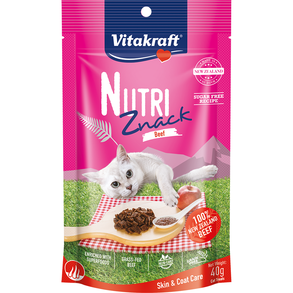 Vitakraft Cat Nutri Znack Beef Skin & Coat Care 40g