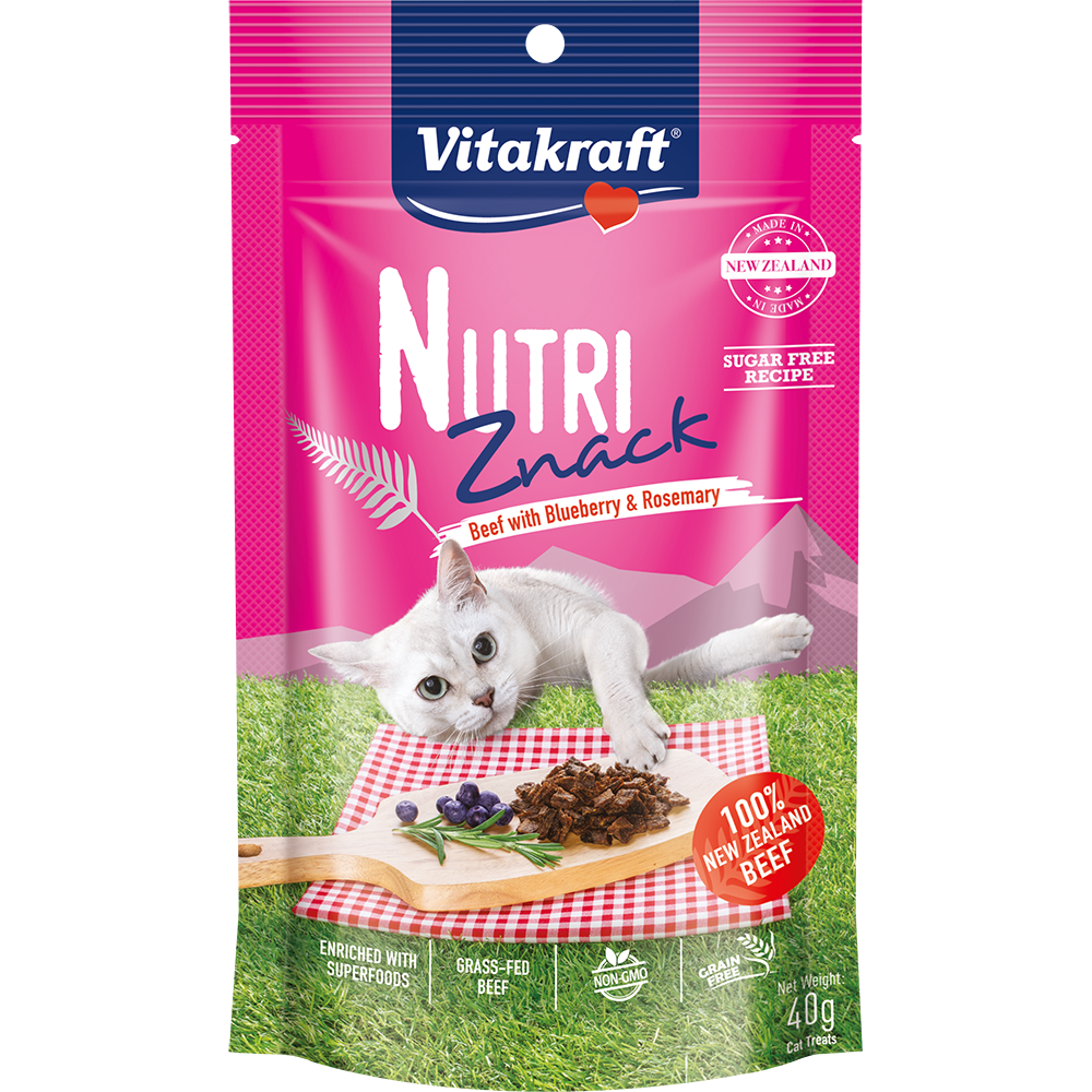 Vitakraft Cat Nutri Znack Beef with Blueberry & Rosemary 40g