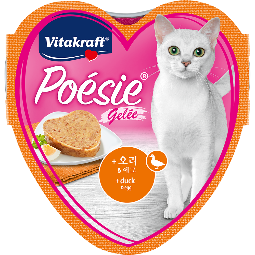 Vitakraft Cat Poesie Hearts Duck & Egg 85g