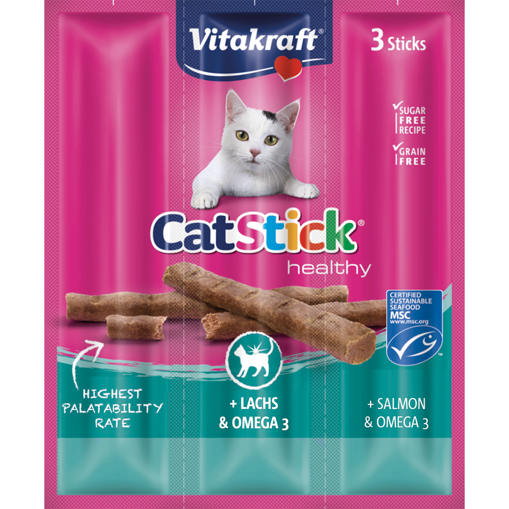 Vitakraft Cat Stick Mini Salmon with Omega 3 3sticks