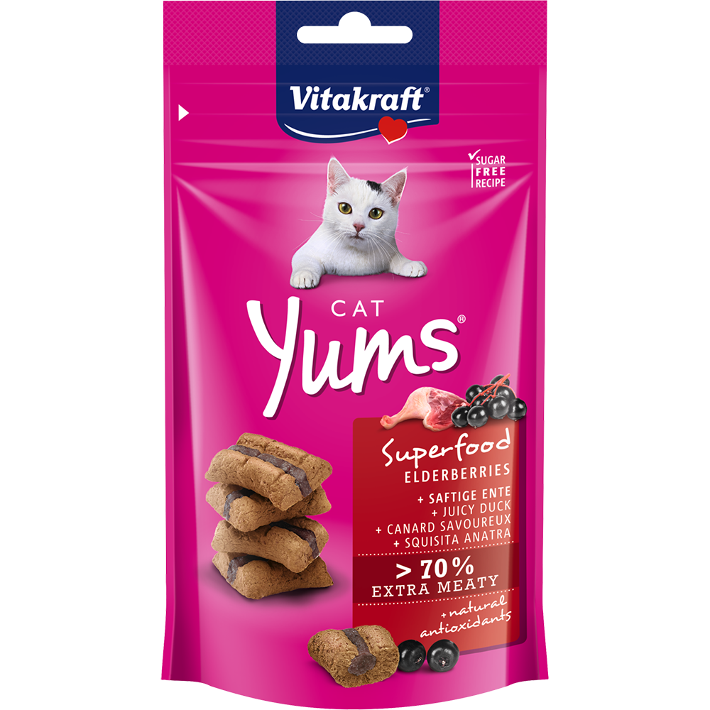 Vitakraft Cat Yums Superfood Duck & Elderberries 40g