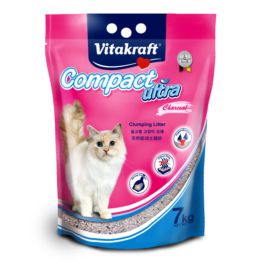 Vitakraft Compact Ultra Clumping Litter Charcoal 7kg