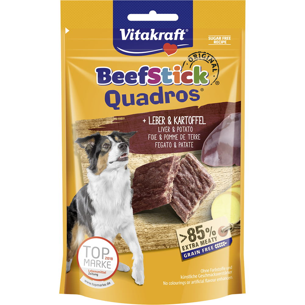 Vitakraft Dog Beef Sticks Quadros Liver & Potato 70g