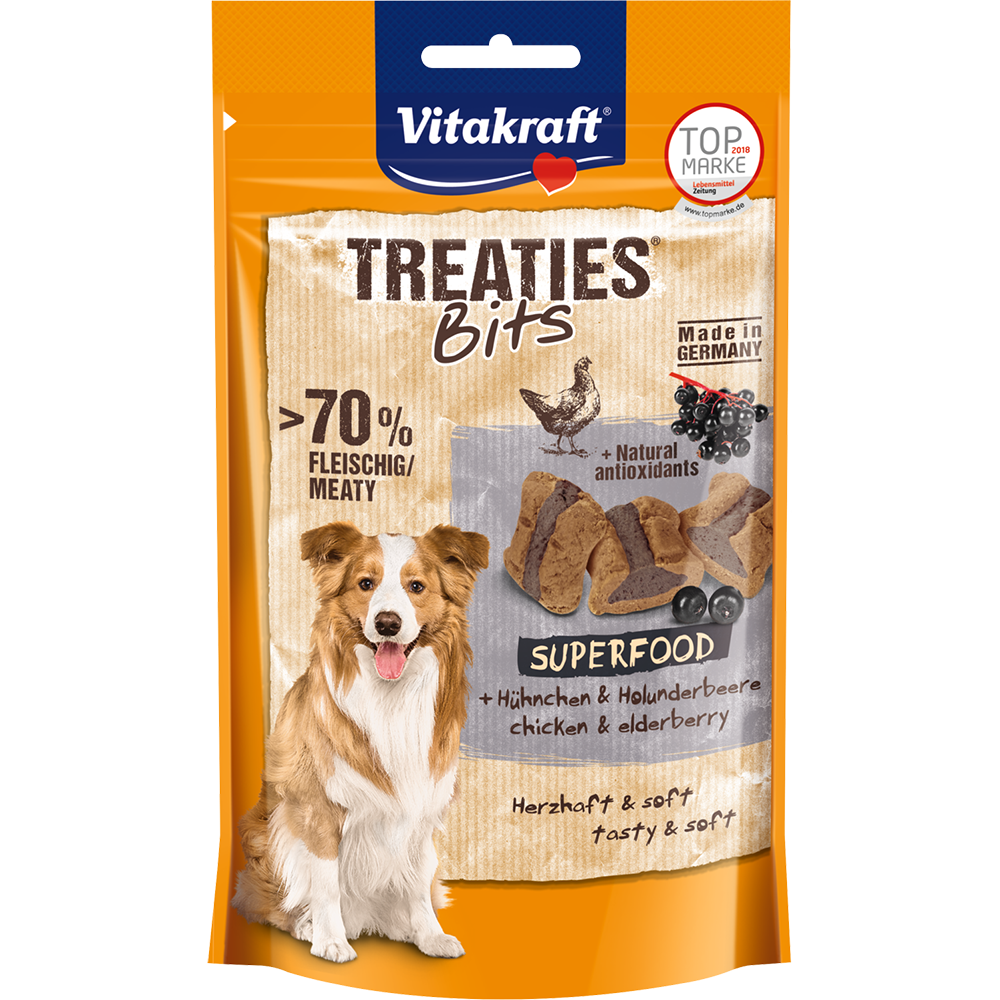 Vitakraft Dog Treaties Bits Superfood Chicken & Elderberry 100g