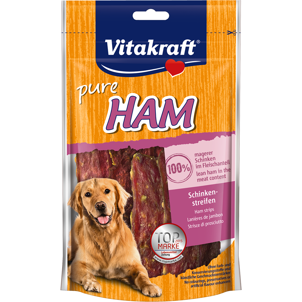 Vitakraft Dog Treats Pure Ham Strips 80g