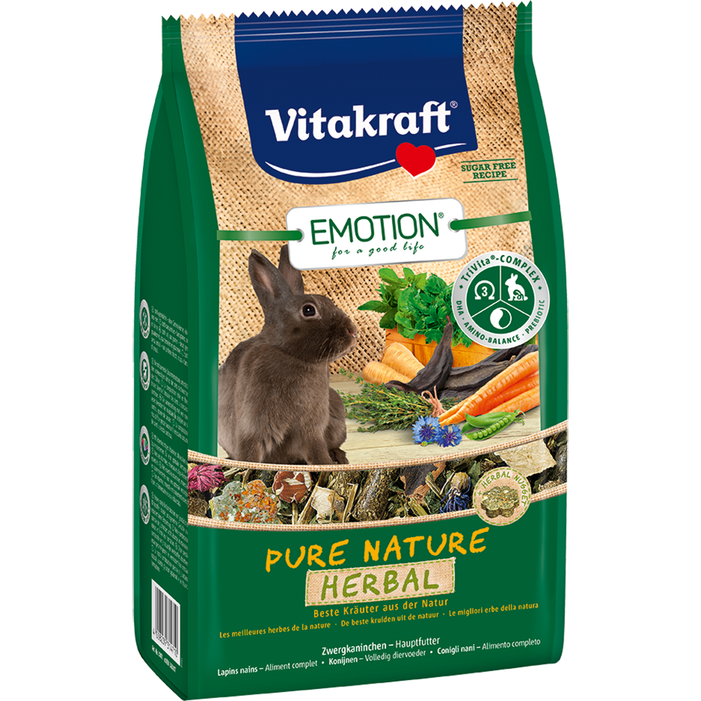 Vitakraft Emotion Pure Nature Herbal for Rabbit 600g