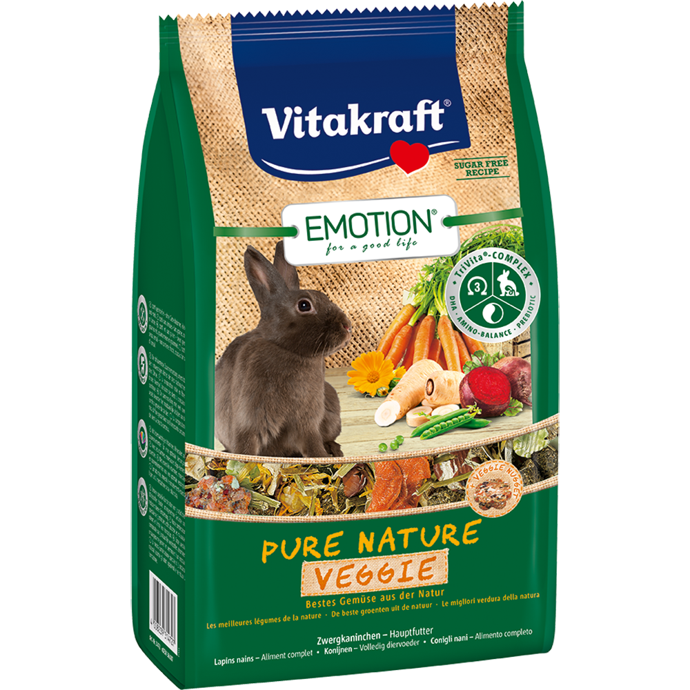 Vitakraft Emotion Pure Nature Veggie for Rabbit 600g
