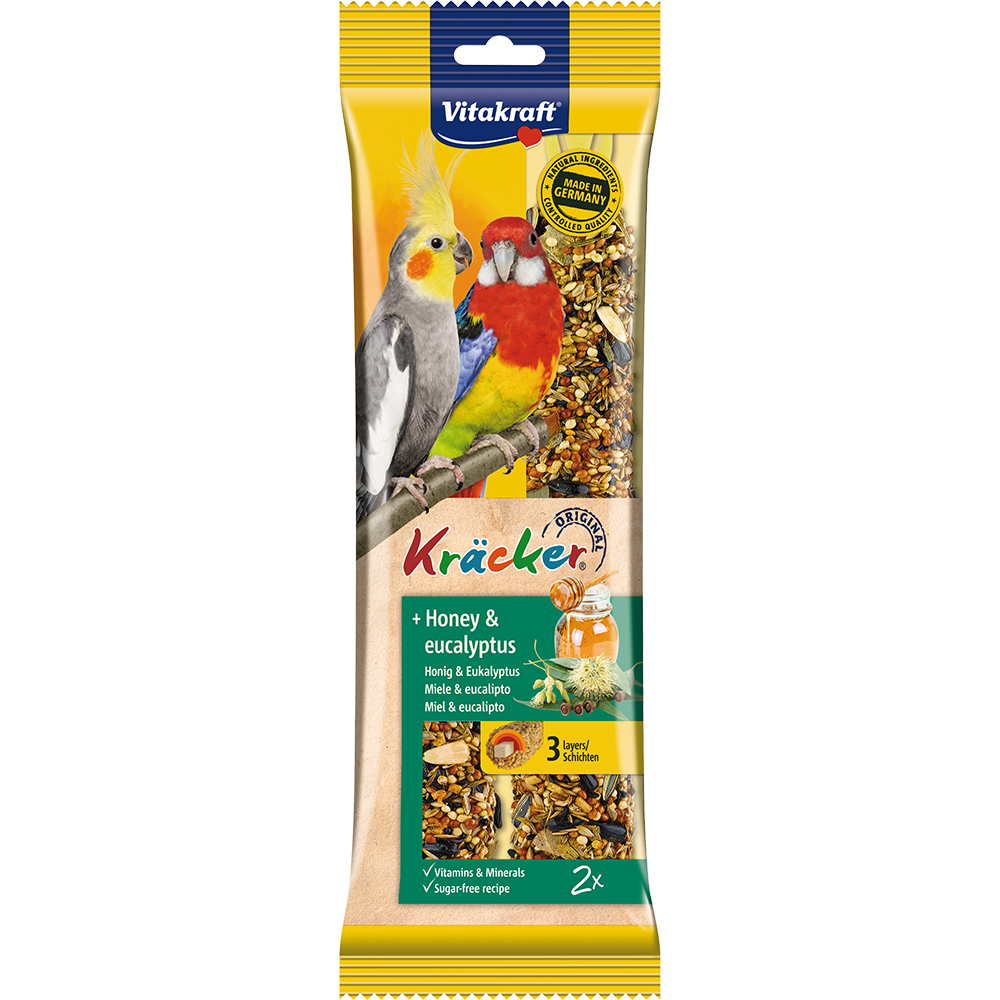 Vitakraft Kracker Honey & Eucalyptus for Cockatiels 180g