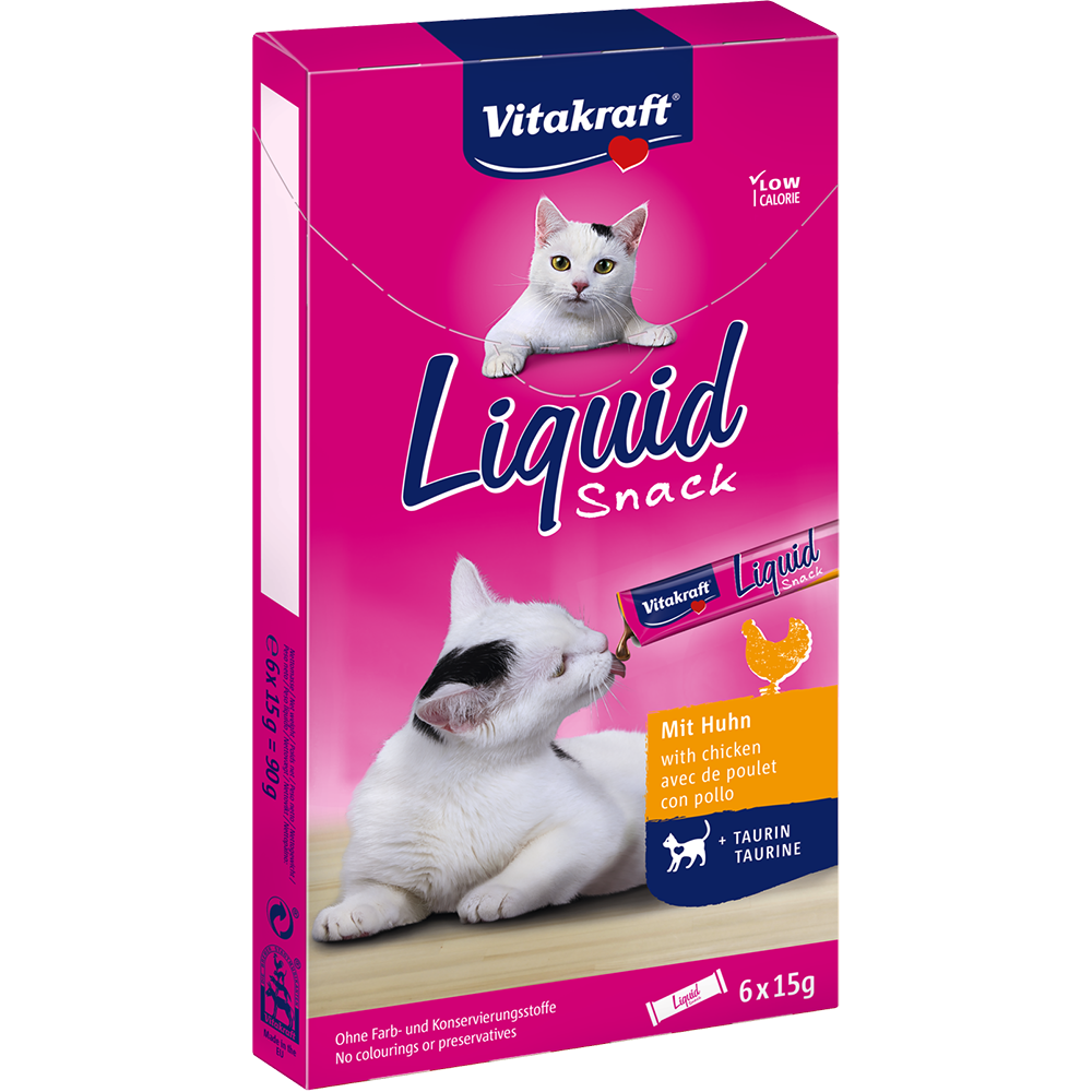 Vitakraft Liquid Snack with Chicken + Taurine 6pcs