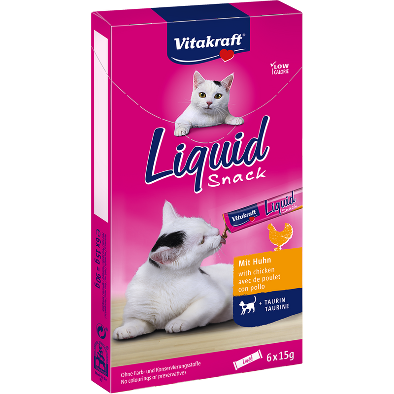 Vitakraft Liquid Snack with Chicken + Taurine 6pcs