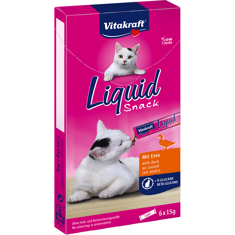 Vitakraft Liquid Snack with Duck + Beta-Glucans 6pcs