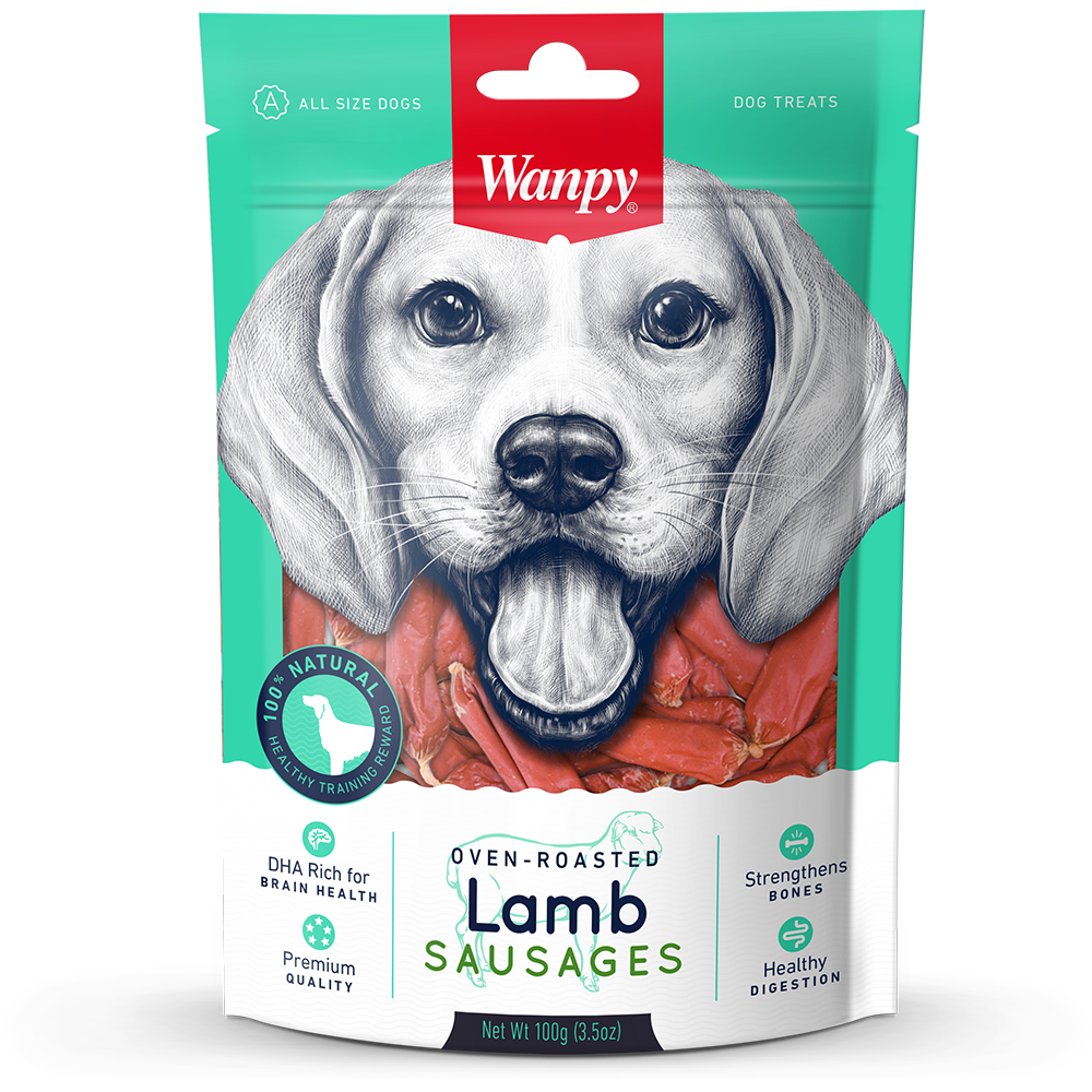 Wanpy Dog Oven-Roasted Lamb Sausages 100g
