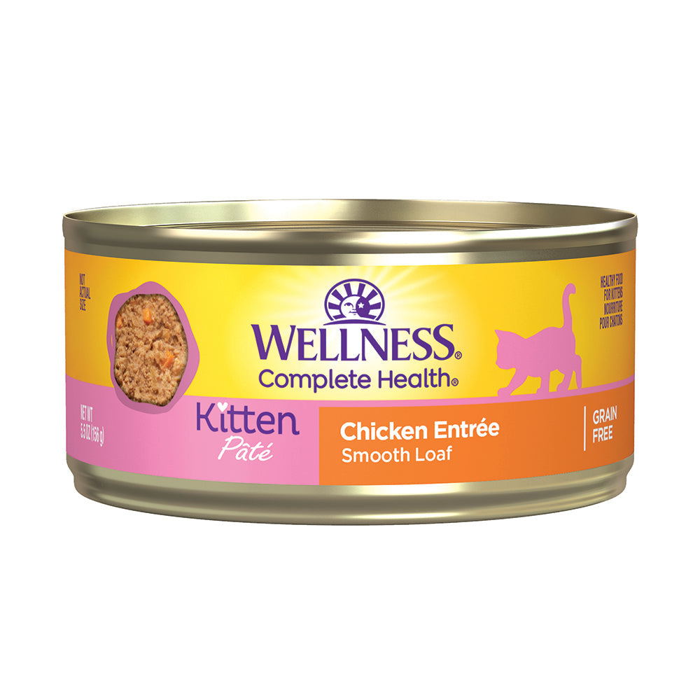 *DONATION TO KITTEN SANCTUARY SG* Wellness Cat Complete Health Chicken Pate Grain-Free Kitten Canned Cat Food 5.5oz x 24