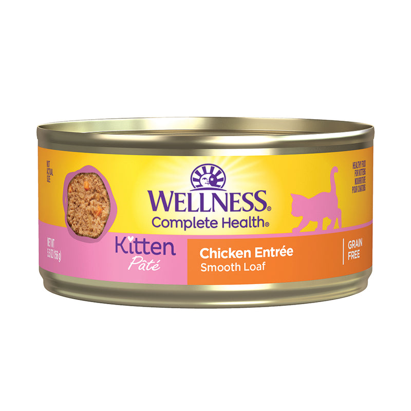 Wellness Cat Complete Health Grain-Free Kitten Pate Chicken Entree 5.5oz