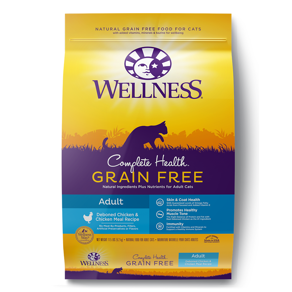 Wellness Cat Complete Health Grain-Free Deboned Chicken & Chicken Meal Dry Cat Food 11.5lb