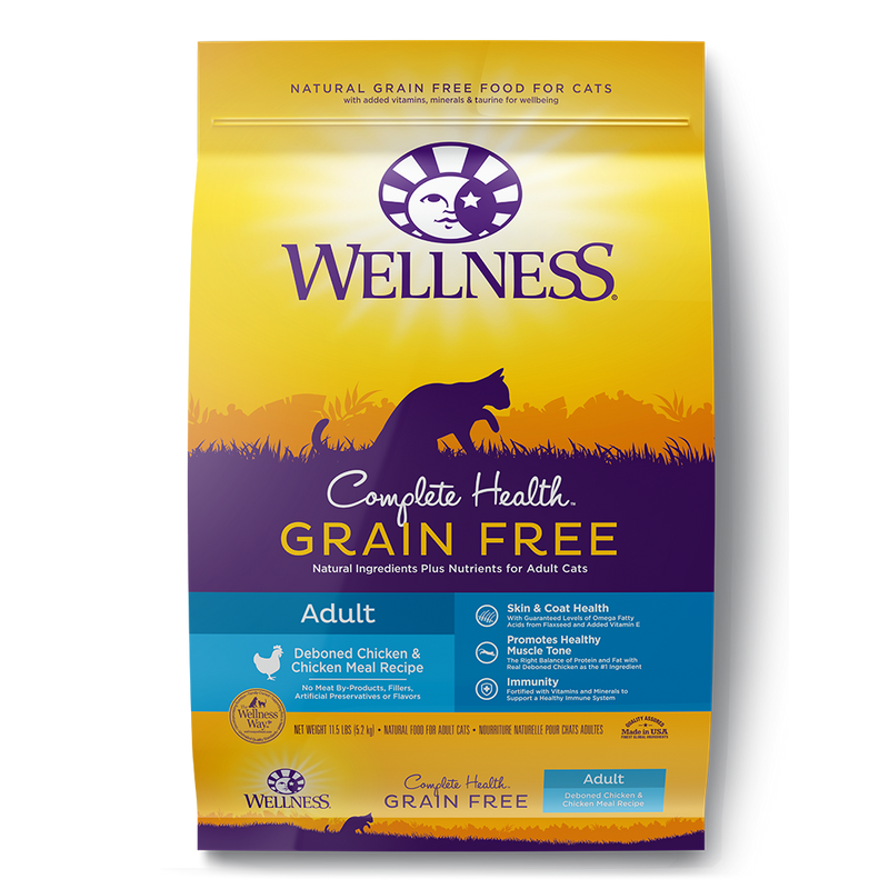 Wellness Cat Complete Health Grain Free Adult Deboned Chicken & Chicken Meal Recipe 11.5lb