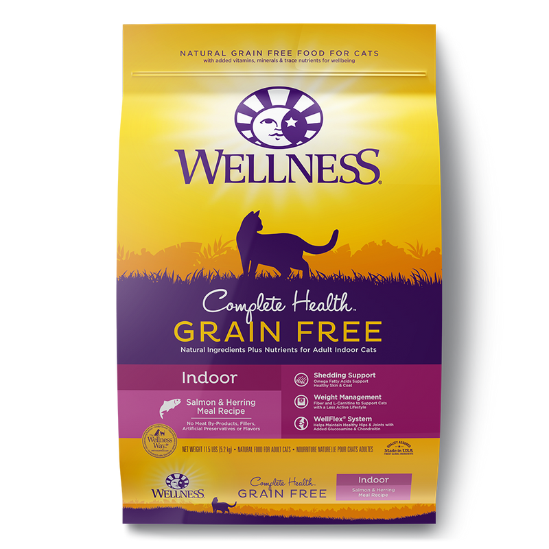 Wellness Cat Complete Health Grain Free Indoor Salmon & Herring Meal Recipe 11.5lb