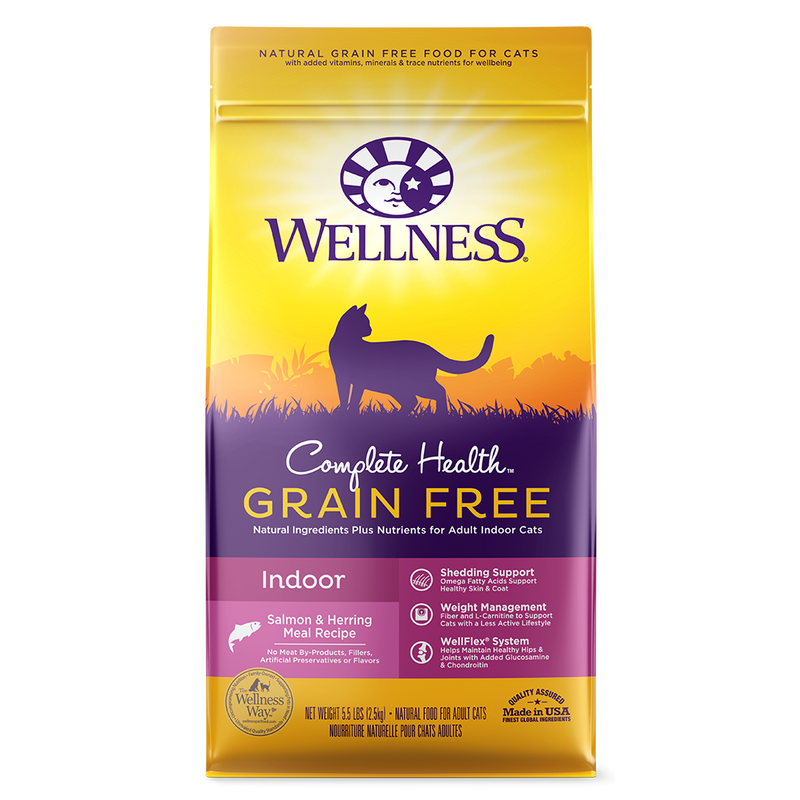 Wellness Cat Complete Health Grain Free Indoor Salmon & Herring Meal Recipe 5.5lb