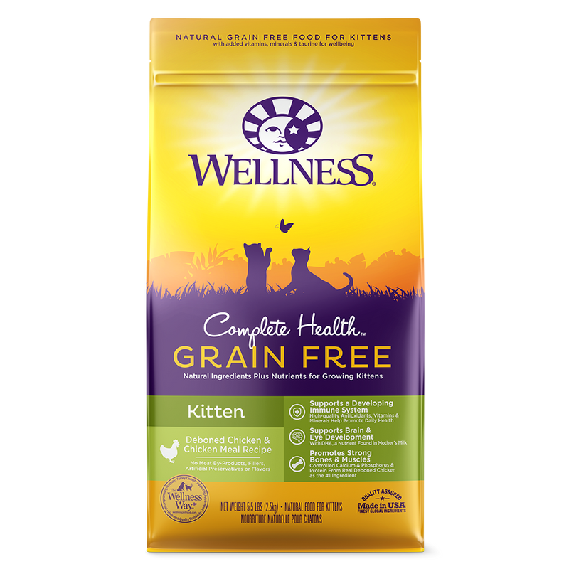 Wellness Cat Complete Health Grain Free Kitten Deboned Chicken & Chicken Meal Recipe 5.5lb