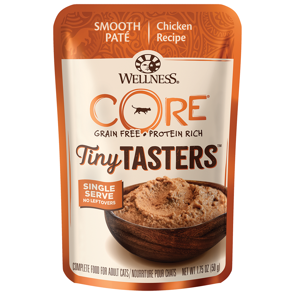 Wellness Cat Core Tiny Tasters Chicken Grain-Free Pouch Cat Food 1.75oz