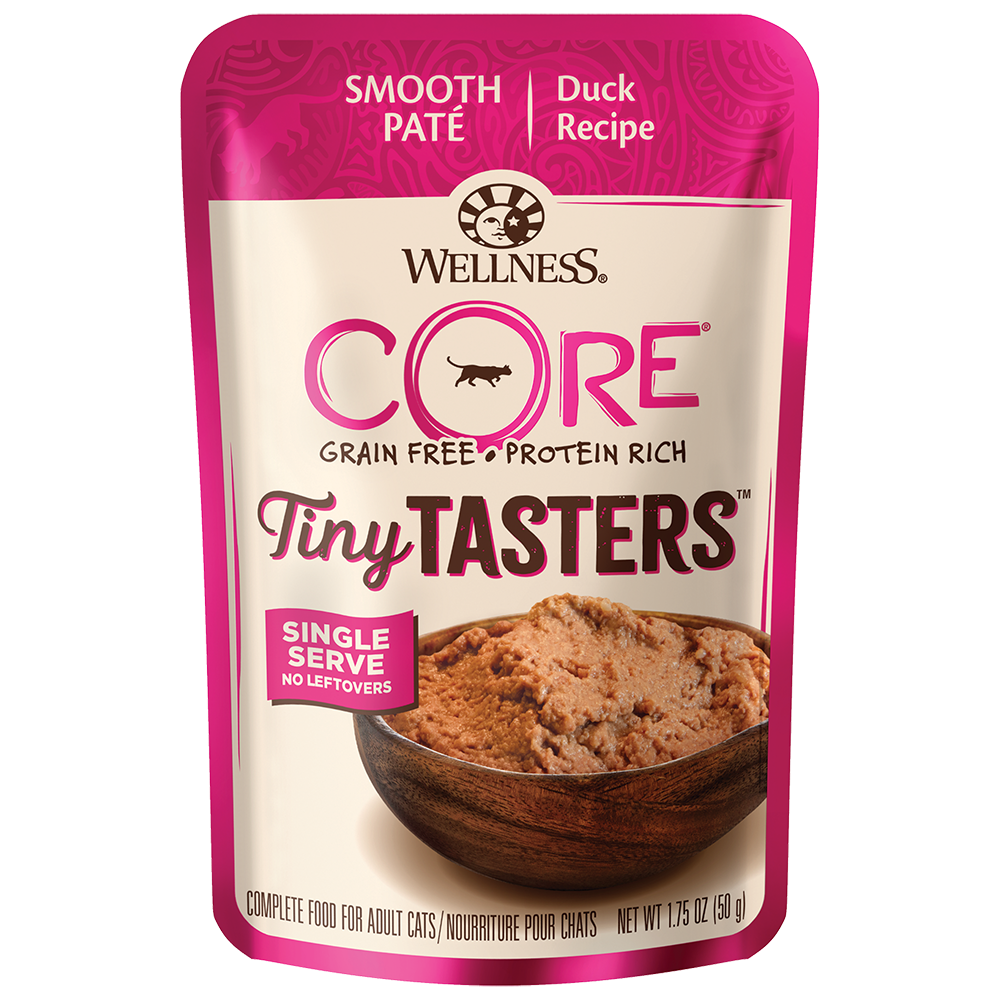 Wellness Cat Core Tiny Tasters Duck Grain-Free Pouch Cat Food 1.75oz