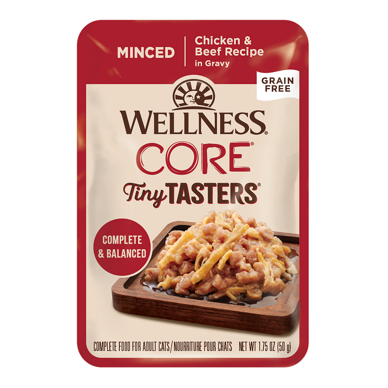 Wellness Cat Core Tiny Tasters Minced Chicken & Beef 1.75oz