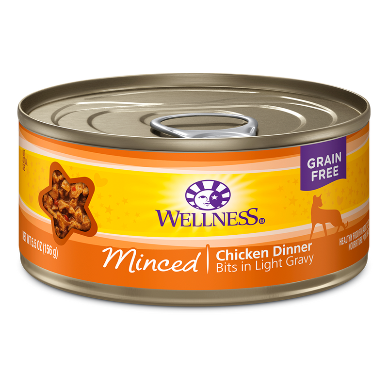 Wellness Cat Grain Free Minced Chicken Dinner 5.5oz