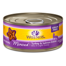 Wellness Cat Complete Health Minced: Turkey & Salmon Entree Grain-Free Canned Cat Food 5.5oz
